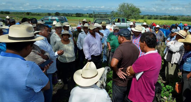 Ejidatarios en plantón acusan indiferencia de mina “La Campa”. Foto: Especial