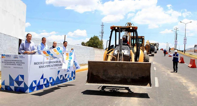 Arrancan con 121 mdp a obra del distribuidor vial Puebla-México. Foto: Especial