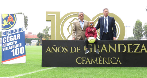 América cumple 100 años y presenta a César, su refuerzo de lujo. Foto: Twitter @ClubAmerica