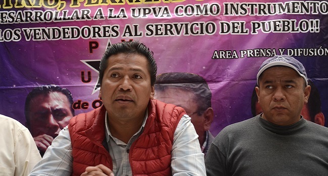 Integrantes de la 28 de Octubre, en rueda de prensa