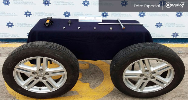 Ssptm de Puebla detiene a un hombre por robo de autopartes