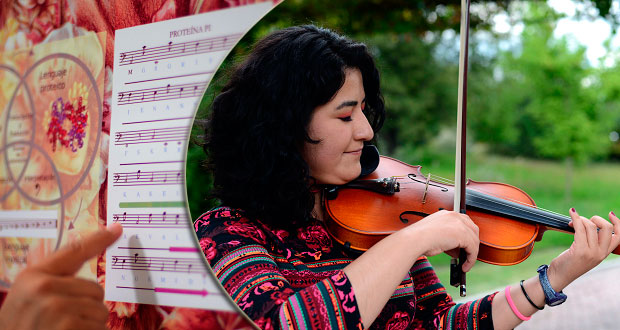Alumna de la BUAP crea música al ritmo de procesos biomoleculares