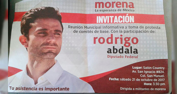 Con volantes “invita” Abdala a reunión con militantes de Morena
