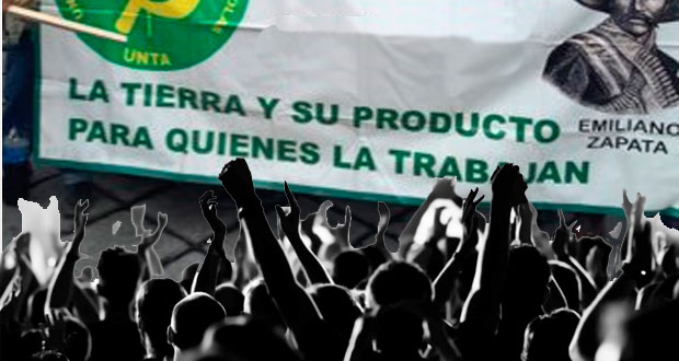 UNTA instala plantón en Sedatu de Puebla y exige liberar 4 mdp