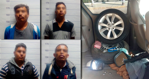 Policía estatal detiene a banda dedicada al robo de autopartes