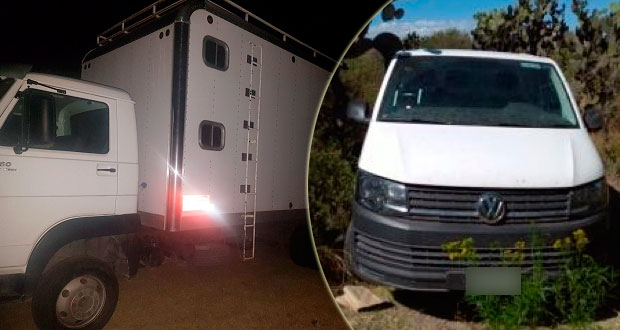 SSP asegura cuatro vehículos en Puebla