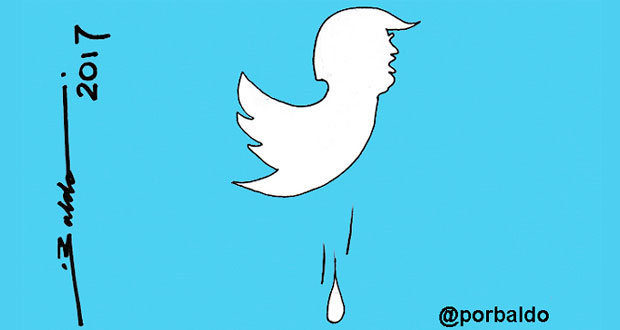 Caricatura: Lo que Trump deja caer en Twitter