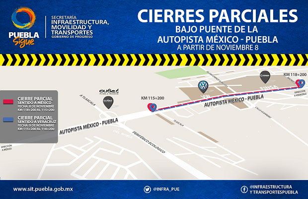 cierres-autopista-Mexico-Puebla