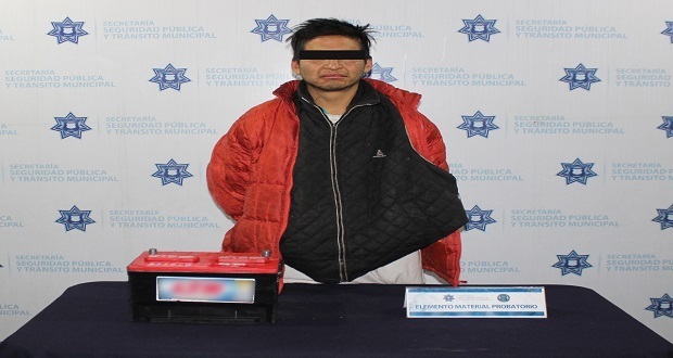 Ssptm detiene a un hombre que sustrajo una batería de auto en Mayorazgo