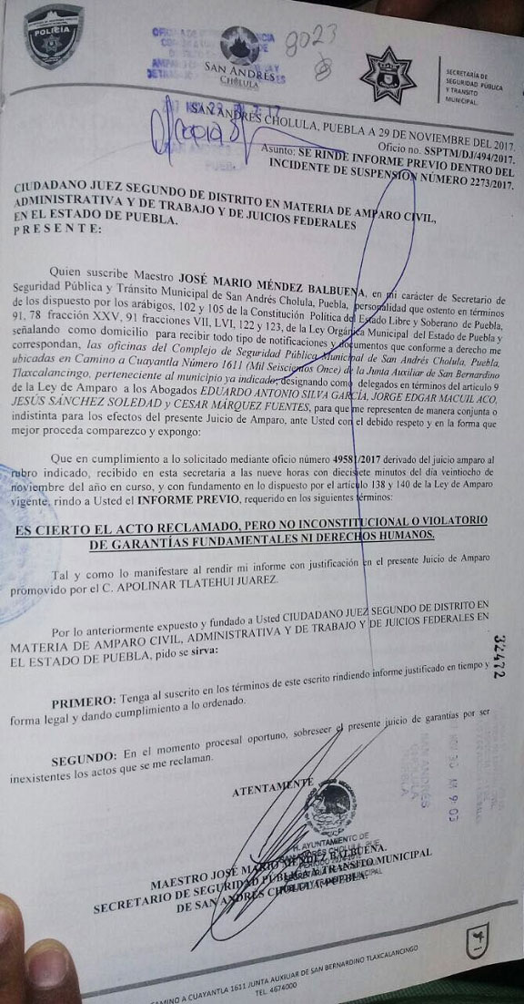 Paisano sería destituido e iría a prisión por negar despojo de predio: abogado