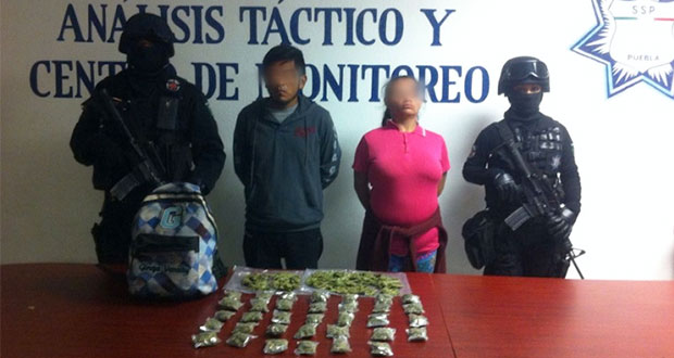 SSP detiene a dos presuntamente en posesión de droga en el Centro