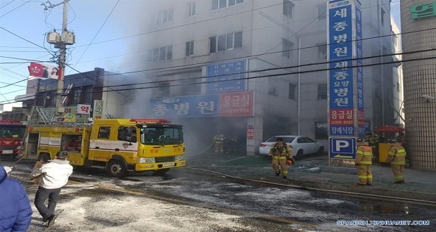 Hospital en Corea del Sur se incendió y hasta el momento, van 41 muertos y más de 130 heridos