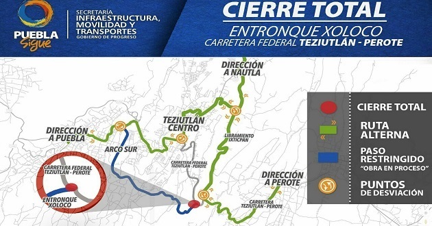 Cierran la federal Teziutlán-Perote por construcción del Arco Sur