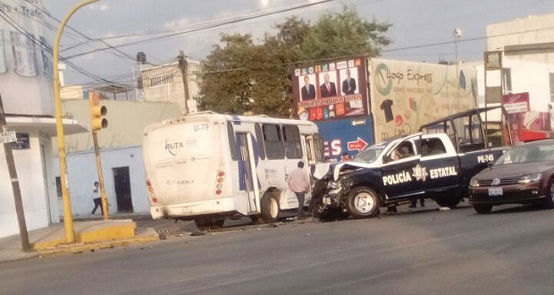 Chocan patrulla y alimentadora 33 de RUTA