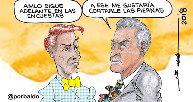 Caricatura: El Bronco quiere mochar a AMLO