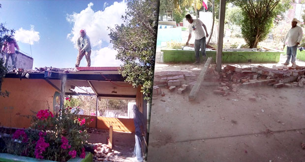 15 constructoras de Acoem reconstruyen escuelas de Tehuitzingo