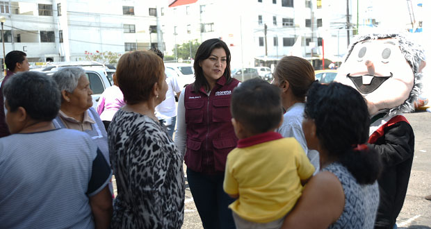 Ni un voto al PAN por privatizar el agua en Puebla: Claudia Rivera