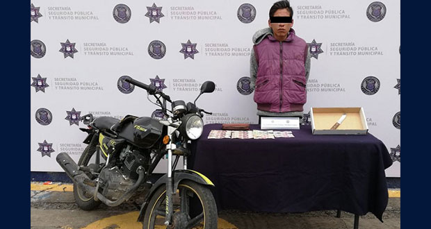Detienen a varón por robo a transeúnte