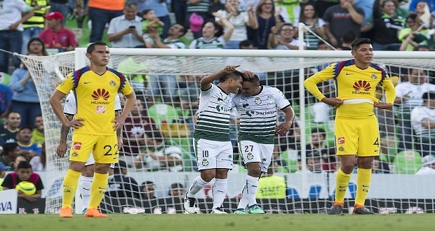 Santos aplasta al América; Tijuana con mínima ventaja sobre Toluca