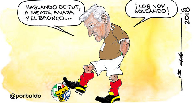 Caricatura: Encuestas de AMLO similares al Mundial