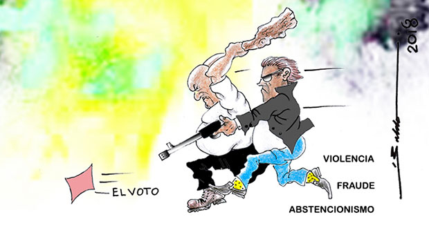 Caricatura: delitos que se generan por el voto