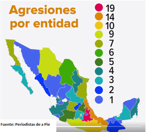 En agresiones contra prensa, Puebla lidera con 19 hechos: Periodistas de a Pie