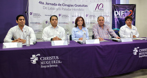 Del 20 a 24 de agosto, cirugías gratuitas de labio y paladar hendido