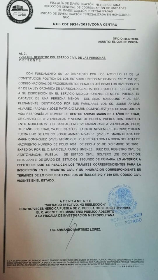 Padres acusan a escuela de negligencia por muerte de menor en Atzitzihuacan