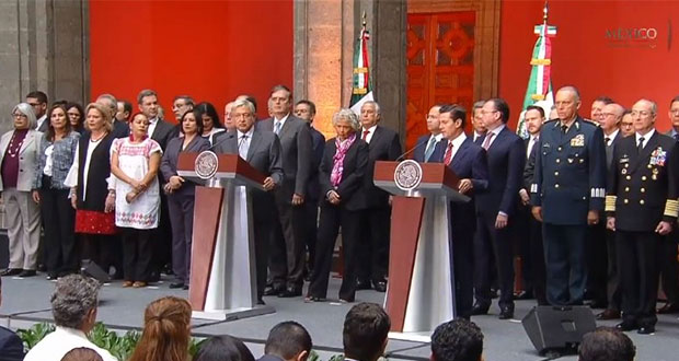 Ante EPN, AMLO reitera anular reforma educativa y consulta del NAIM