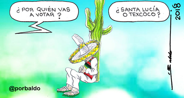 Caricatura: Que el pueblo decida futuro del NAIM