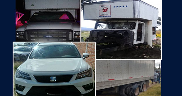 Recupera Policía Estatal 5 vehículos con reporte de robo
