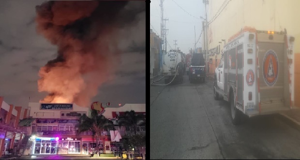 Chedraui frente a la CAPU se incendia; solo deja daños materiales