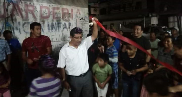 Concluye adoquinamiento de calle Los Laureles en Altepexi