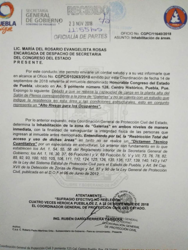 Un año después de sismo, PC restringe uso de Congreso