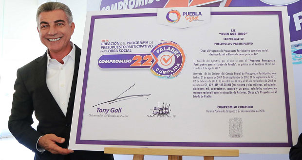 Gali cumple con crear presupuesto participativo para obras sociales