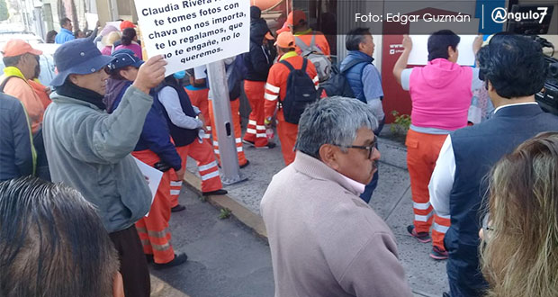 Naranjitas se manifiestan: acusan que sindicato niega apoyos de fin de año