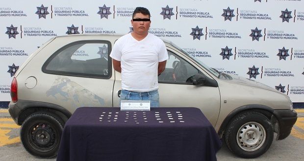 Lo detienen en Los Héroes con posible cocaína y cristal
