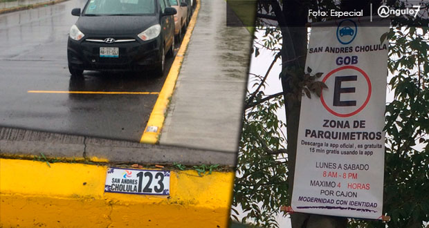 Apenas dejan 5 mil pesos diarios parquímetros a San Andrés Cholula
