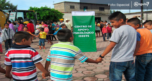 Issste brinda apoyo psicológico a afectados por el sismo en Puebla