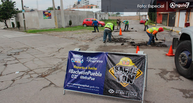 Ayuntamiento de Puebla planea tapar 50 mil baches en 60 días
