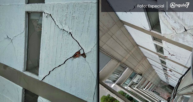 Reportan daños en Torres Géminis y Lomas de Angelópolis tras sismo