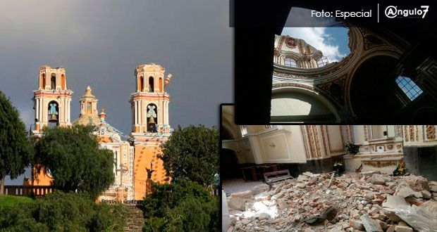 34 iglesias dañadas en San Pedro Cholula; 12 con afectaciones mayores