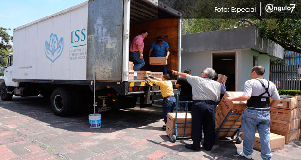 Issste manda 40 toneladas de víveres a damnificados por sismo