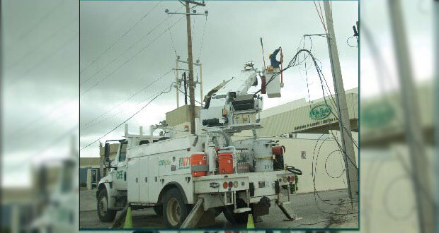 CFE restablece servicio de electricidad para 32% de afectados