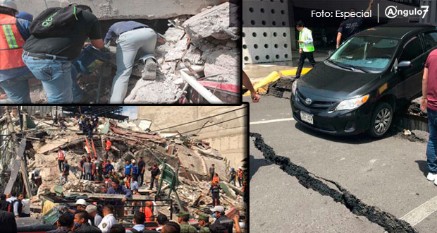 Tras sismo de 7.1 grados, 121 muertos en 7 estados; CDMX con 49 derrumbes