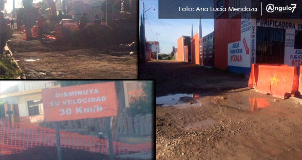Socavón en San Andrés Cholula lleva ya casi un mes sin ser reparado
