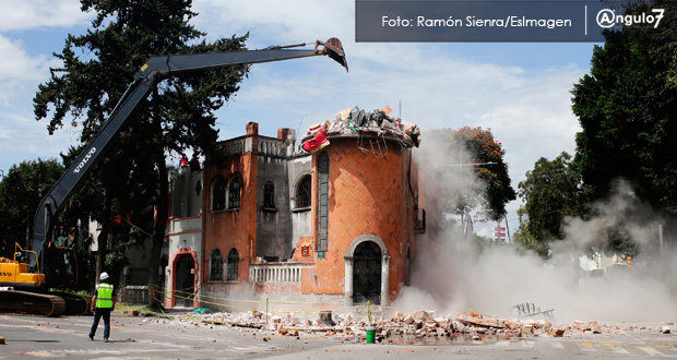 Derrumban terreón de casona y valoran demoliciones parciales en 2