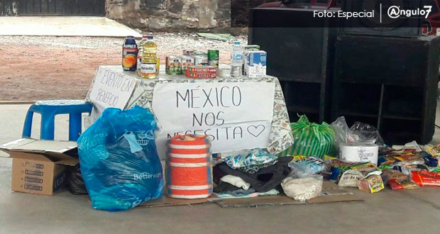 En la 20 de Noviembre juntan víveres para damnificados de Chiautla