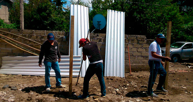 Antorcha apoya reconstrucción de casas en Izúcar tras sismo