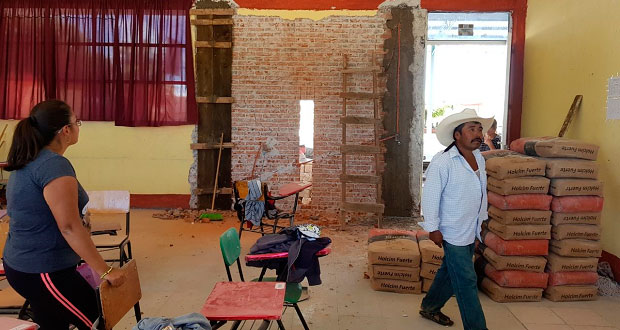 Comuna de Ahuatempan reparará bachillerato de "Vicente Guerrero"